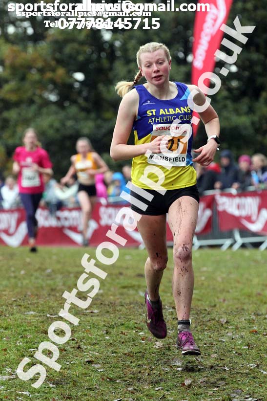 Girls under-15s, National Cross Country Relay Champs., Berry Hill Park, Mansfield.  Photo: David T. Hewitson/Sports for All Pics